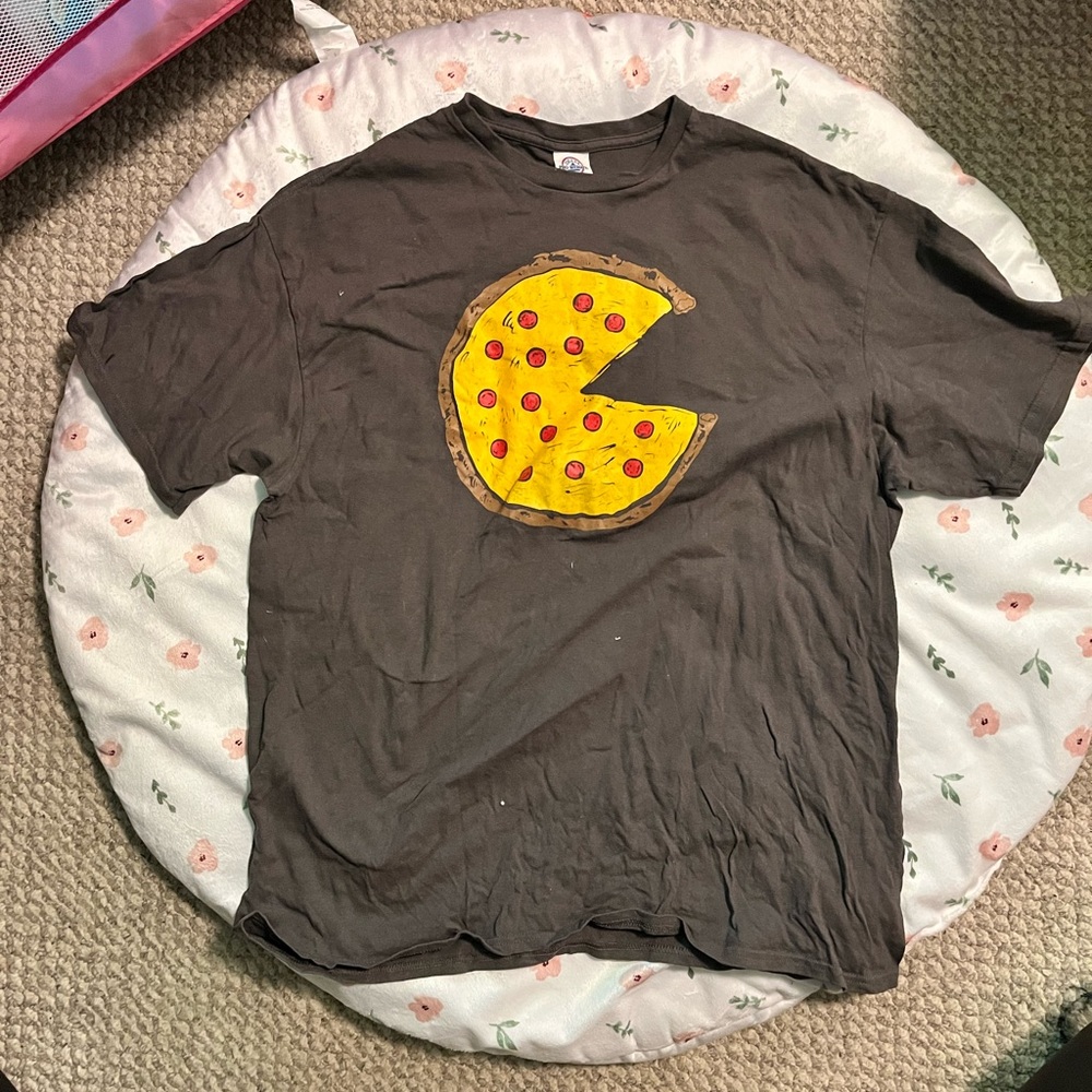 Gray pizza men shirt xl